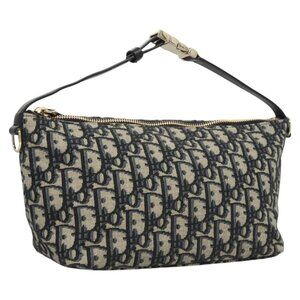 Christian Dior Trotter Canvas Accessory Pouch Navy